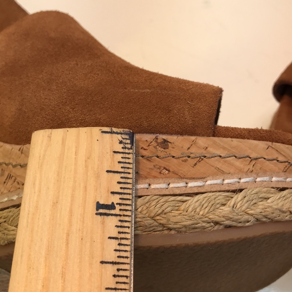 Dolce Vita Cognac Leather Wedge Sandals • Women's US 8 - Picture 8 of 13